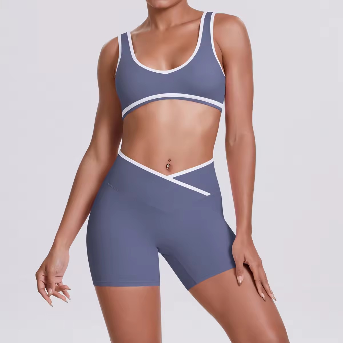 Women's Custom High Quality Pilates Yoga Sports Clothing High Waist Workout Active Wear Set Cross Plus Size Fitness Gym Apparel